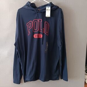 Polo Ralph Lauren Hoodie Mens XL Navy Pullover 1967 Long Sleeve Graphic Logo NWT